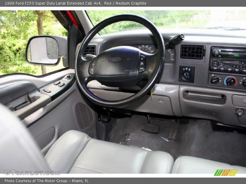 Red / Medium Graphite 1999 Ford F250 Super Duty Lariat Extended Cab 4x4