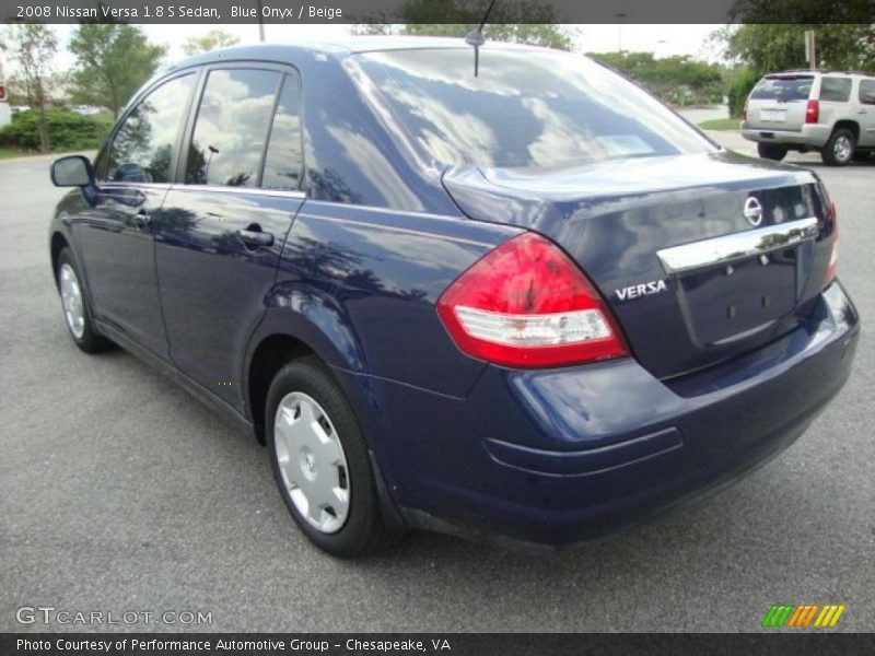 Blue Onyx / Beige 2008 Nissan Versa 1.8 S Sedan