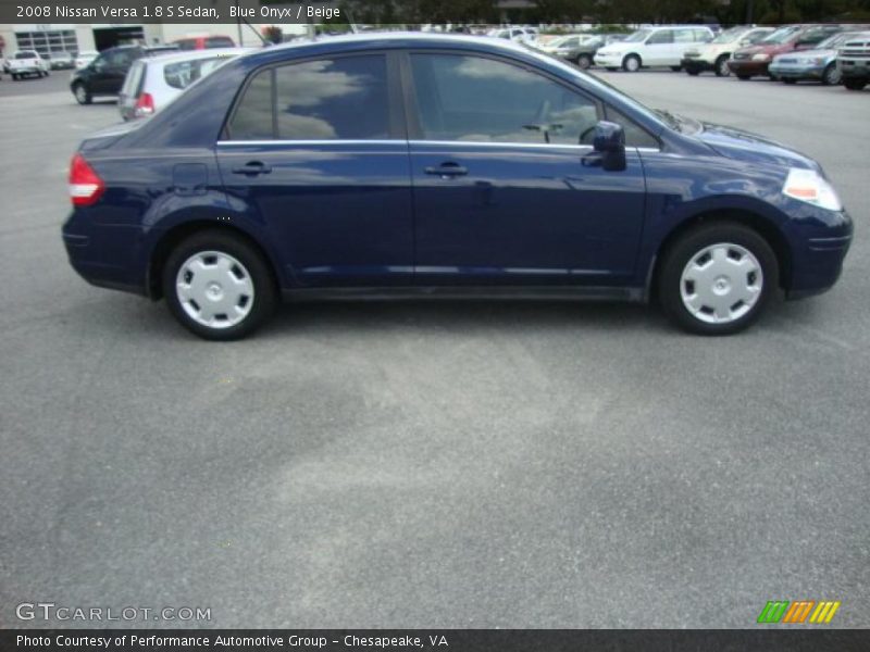 Blue Onyx / Beige 2008 Nissan Versa 1.8 S Sedan