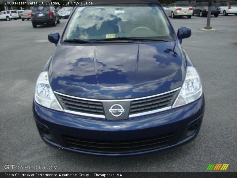 Blue Onyx / Beige 2008 Nissan Versa 1.8 S Sedan