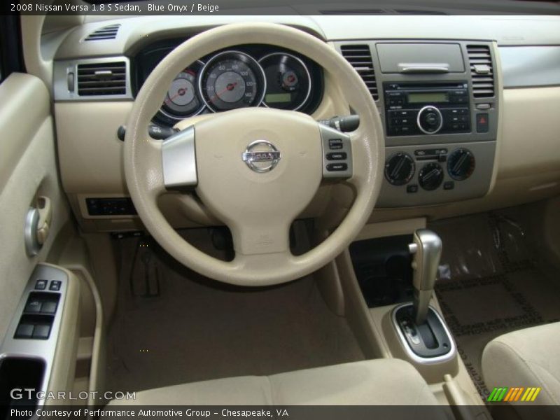 Blue Onyx / Beige 2008 Nissan Versa 1.8 S Sedan