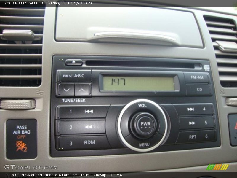 Blue Onyx / Beige 2008 Nissan Versa 1.8 S Sedan