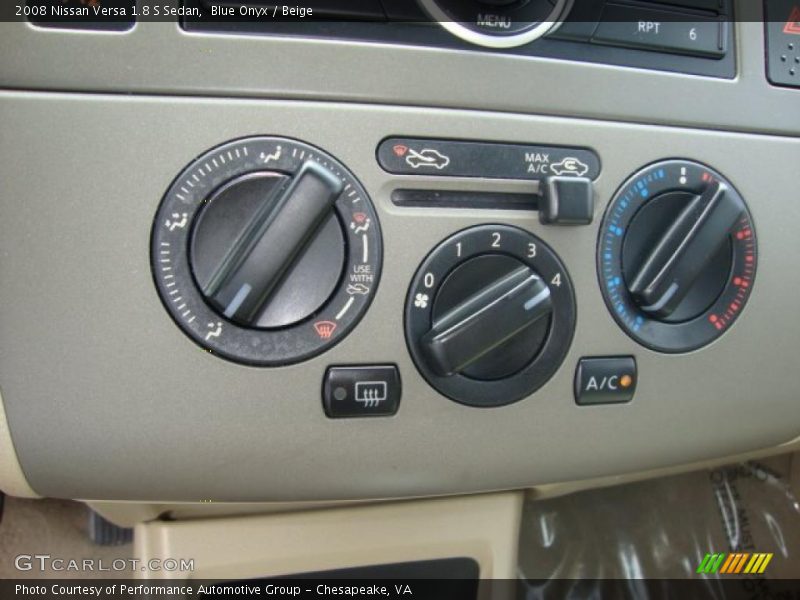 Blue Onyx / Beige 2008 Nissan Versa 1.8 S Sedan