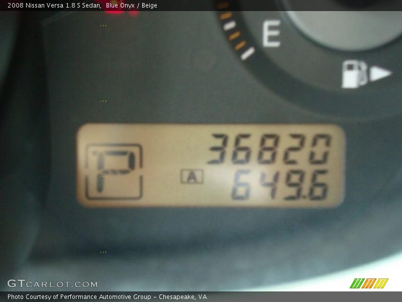 Blue Onyx / Beige 2008 Nissan Versa 1.8 S Sedan