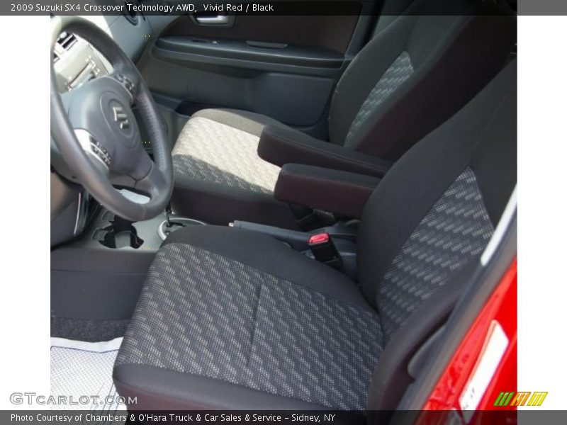 Vivid Red / Black 2009 Suzuki SX4 Crossover Technology AWD