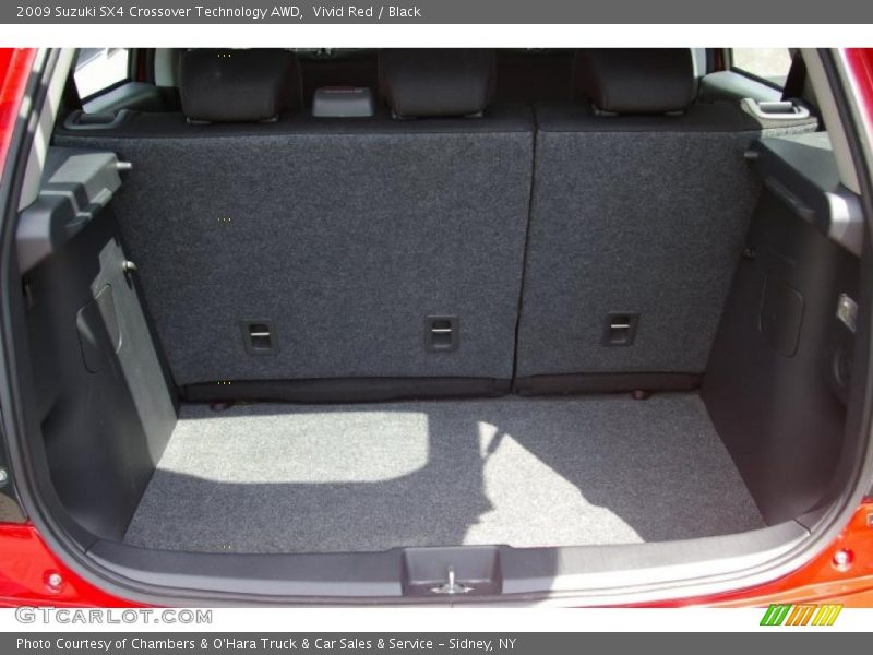 Vivid Red / Black 2009 Suzuki SX4 Crossover Technology AWD