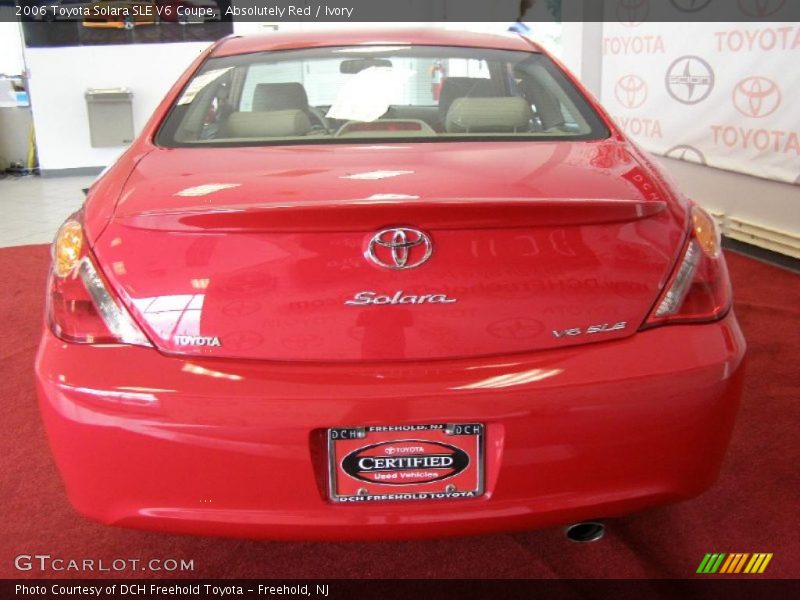 Absolutely Red / Ivory 2006 Toyota Solara SLE V6 Coupe