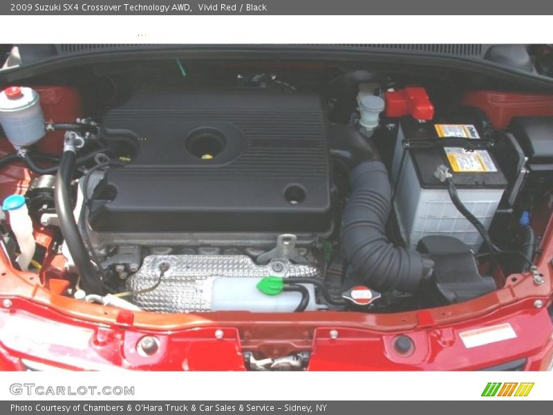 Vivid Red / Black 2009 Suzuki SX4 Crossover Technology AWD
