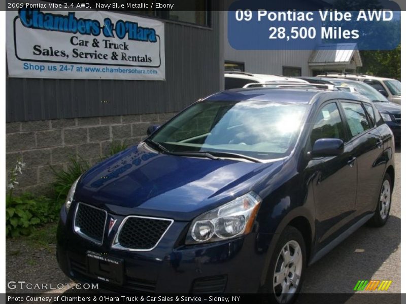 Navy Blue Metallic / Ebony 2009 Pontiac Vibe 2.4 AWD