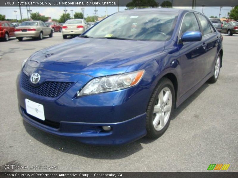 Blue Ribbon Metallic / Dark Charcoal 2008 Toyota Camry SE V6