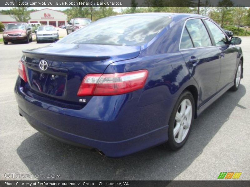 Blue Ribbon Metallic / Dark Charcoal 2008 Toyota Camry SE V6