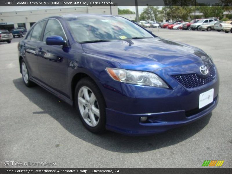 Blue Ribbon Metallic / Dark Charcoal 2008 Toyota Camry SE V6