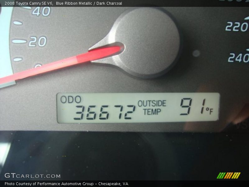Blue Ribbon Metallic / Dark Charcoal 2008 Toyota Camry SE V6