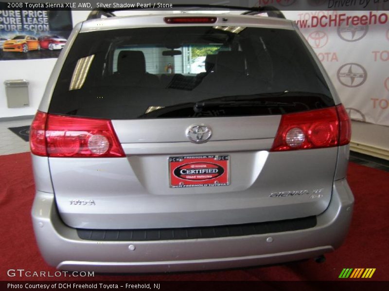 Silver Shadow Pearl / Stone 2008 Toyota Sienna XLE AWD