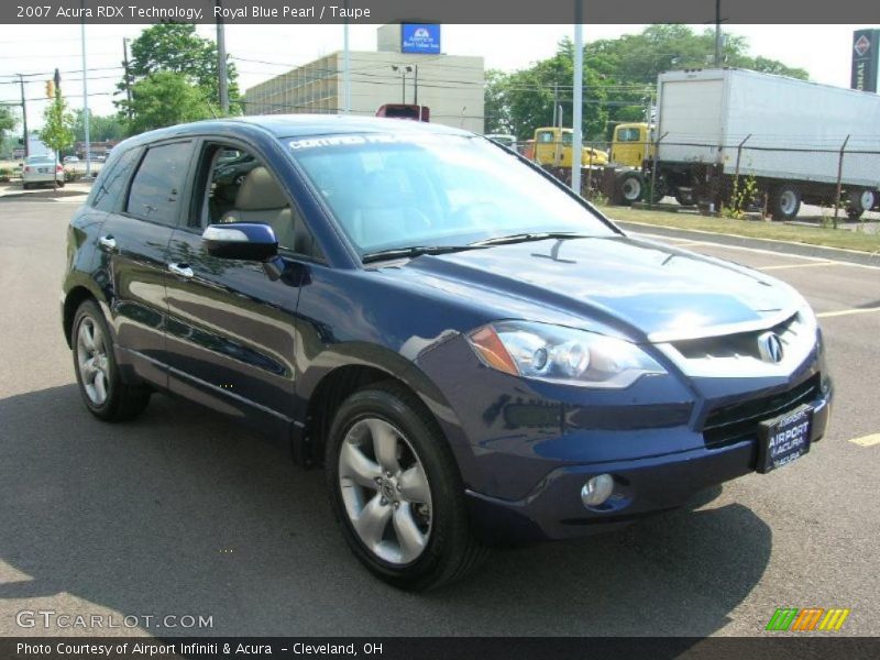 Royal Blue Pearl / Taupe 2007 Acura RDX Technology