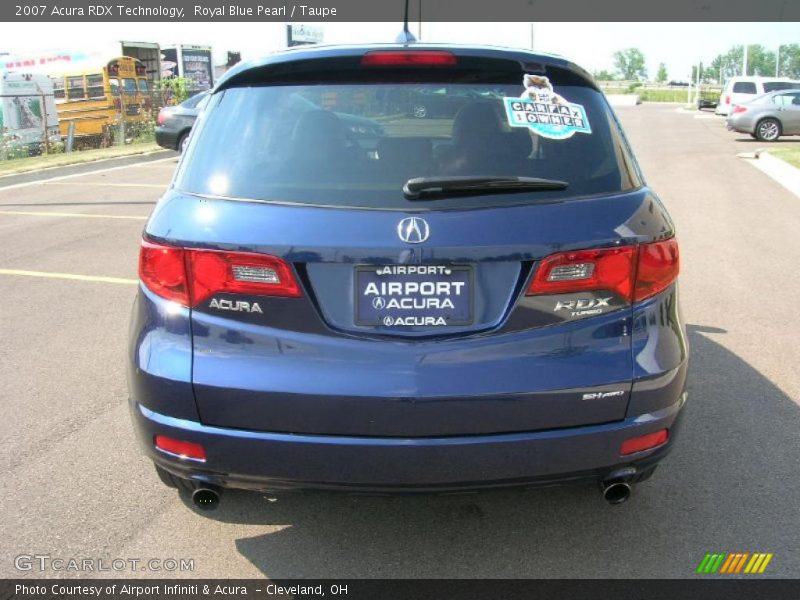 Royal Blue Pearl / Taupe 2007 Acura RDX Technology