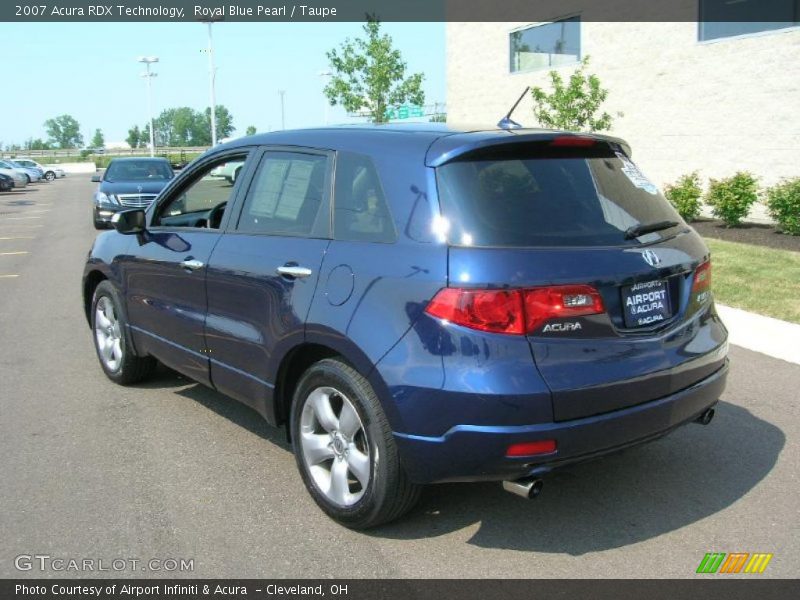 Royal Blue Pearl / Taupe 2007 Acura RDX Technology