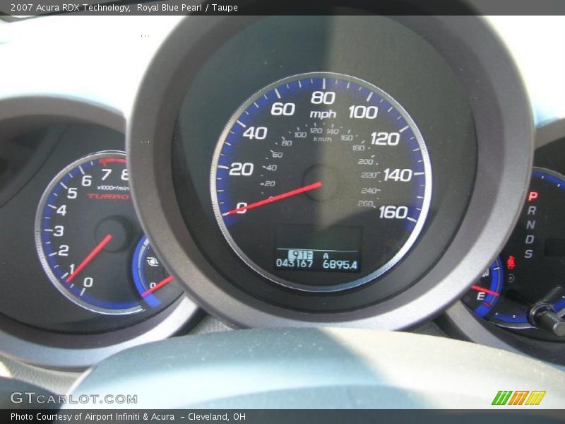 Royal Blue Pearl / Taupe 2007 Acura RDX Technology