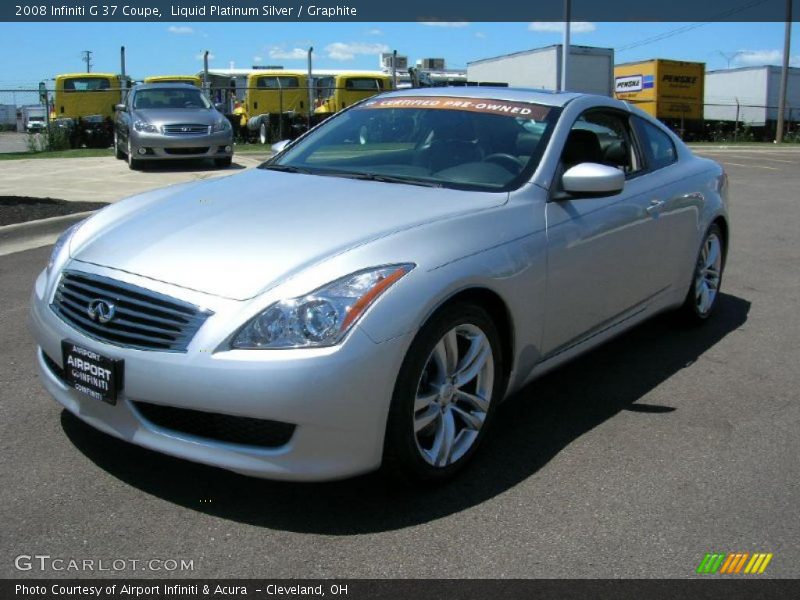 Liquid Platinum Silver / Graphite 2008 Infiniti G 37 Coupe