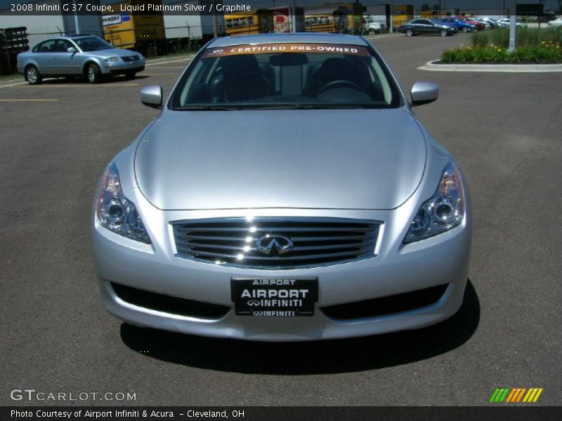 Liquid Platinum Silver / Graphite 2008 Infiniti G 37 Coupe