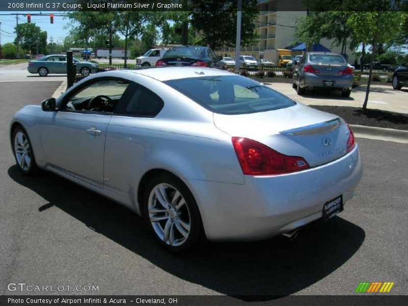 Liquid Platinum Silver / Graphite 2008 Infiniti G 37 Coupe