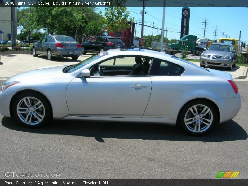 Liquid Platinum Silver / Graphite 2008 Infiniti G 37 Coupe