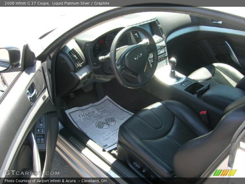 Liquid Platinum Silver / Graphite 2008 Infiniti G 37 Coupe