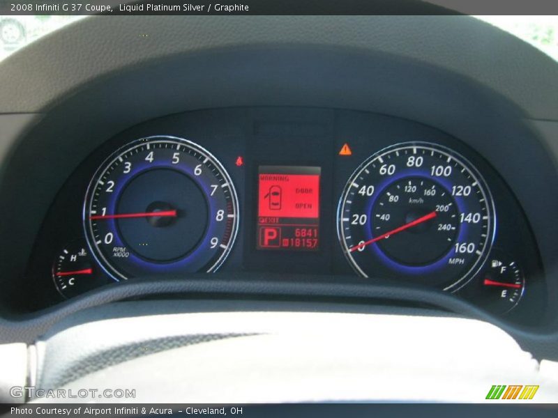 Liquid Platinum Silver / Graphite 2008 Infiniti G 37 Coupe