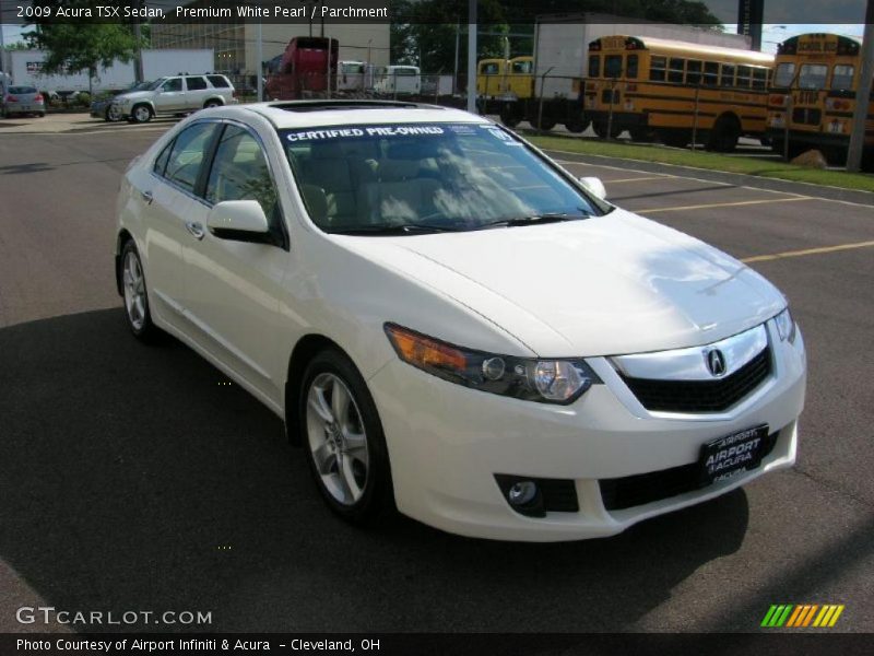 Premium White Pearl / Parchment 2009 Acura TSX Sedan