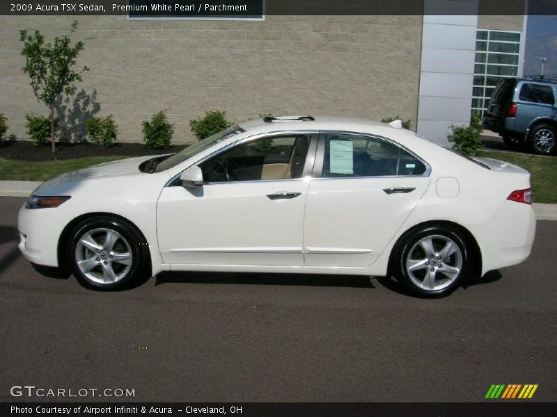 Premium White Pearl / Parchment 2009 Acura TSX Sedan