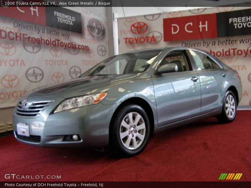 Aloe Green Metallic / Bisque 2008 Toyota Camry XLE V6