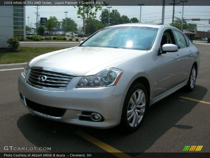 Liquid Platinum / Graphite Black 2009 Infiniti M 35x AWD Sedan