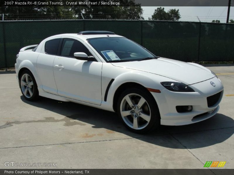 Crystal White Pearl / Sand Beige 2007 Mazda RX-8 Grand Touring