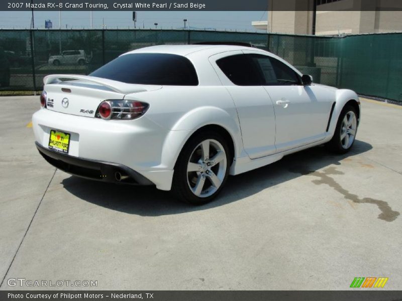Crystal White Pearl / Sand Beige 2007 Mazda RX-8 Grand Touring