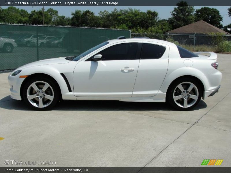 Crystal White Pearl / Sand Beige 2007 Mazda RX-8 Grand Touring