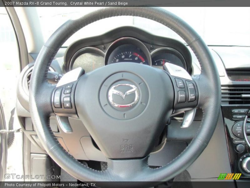 Crystal White Pearl / Sand Beige 2007 Mazda RX-8 Grand Touring