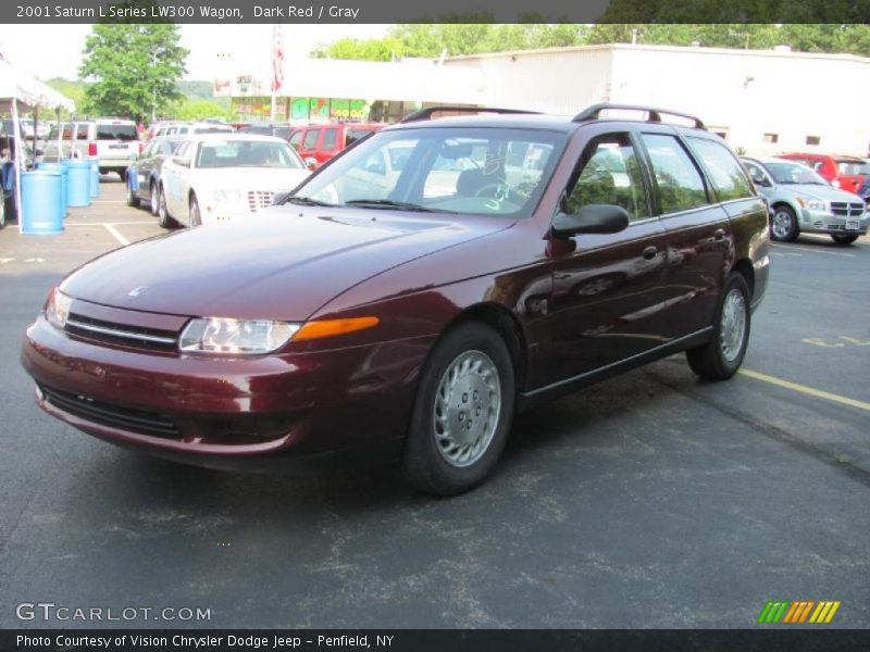 Dark Red / Gray 2001 Saturn L Series LW300 Wagon
