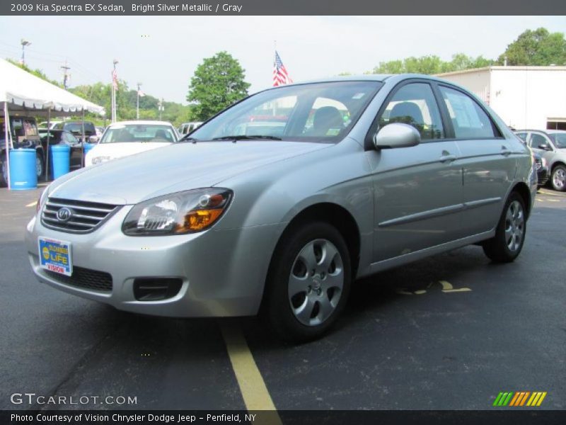 Bright Silver Metallic / Gray 2009 Kia Spectra EX Sedan