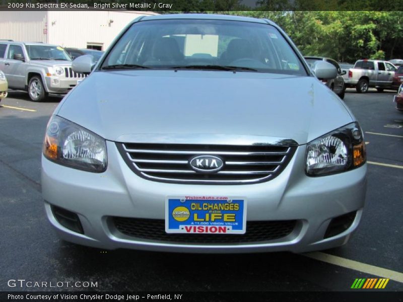 Bright Silver Metallic / Gray 2009 Kia Spectra EX Sedan