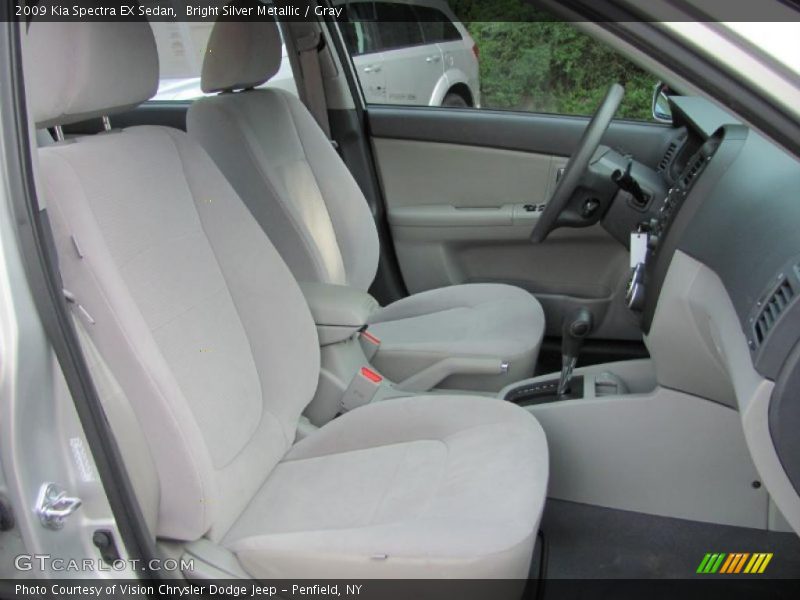Bright Silver Metallic / Gray 2009 Kia Spectra EX Sedan