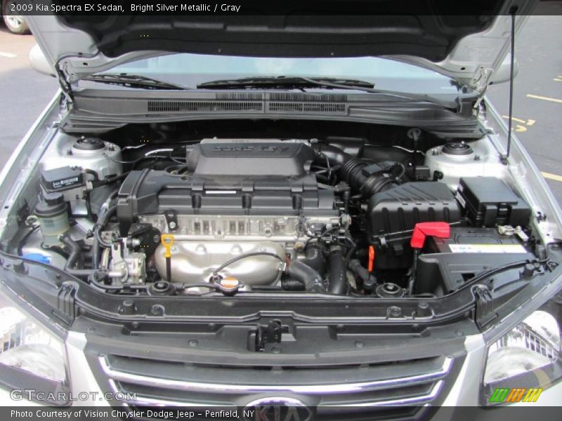 Bright Silver Metallic / Gray 2009 Kia Spectra EX Sedan