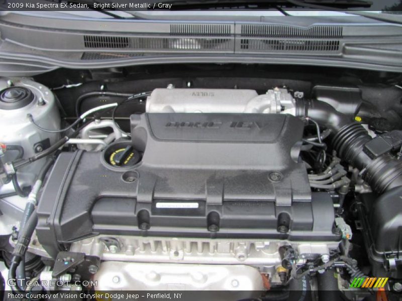 Bright Silver Metallic / Gray 2009 Kia Spectra EX Sedan