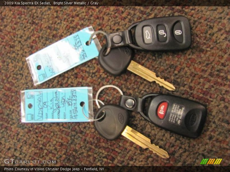 Bright Silver Metallic / Gray 2009 Kia Spectra EX Sedan