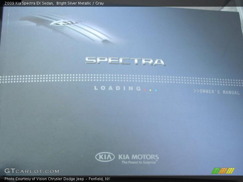 Bright Silver Metallic / Gray 2009 Kia Spectra EX Sedan