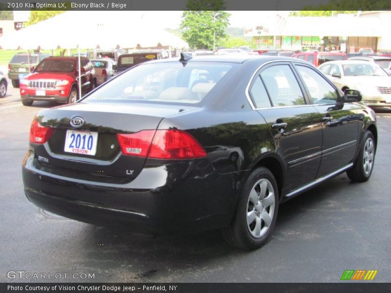 Ebony Black / Beige 2010 Kia Optima LX