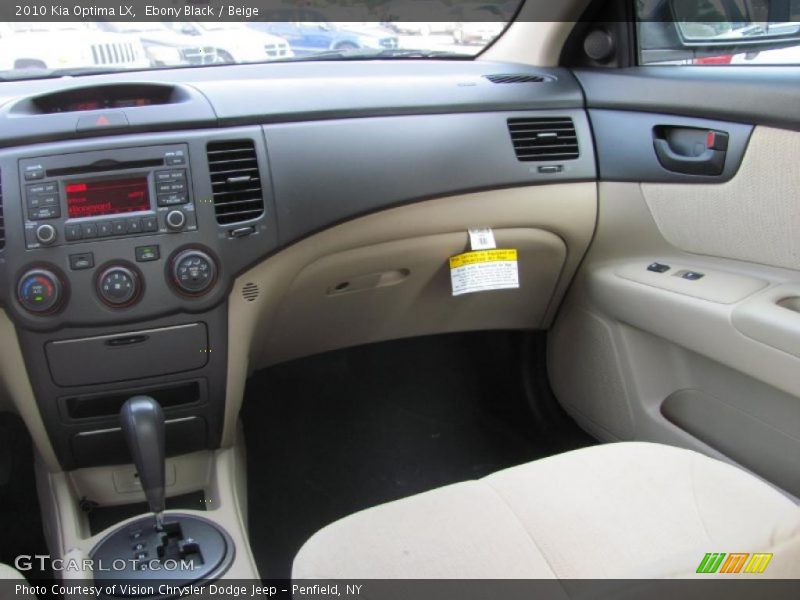 Ebony Black / Beige 2010 Kia Optima LX