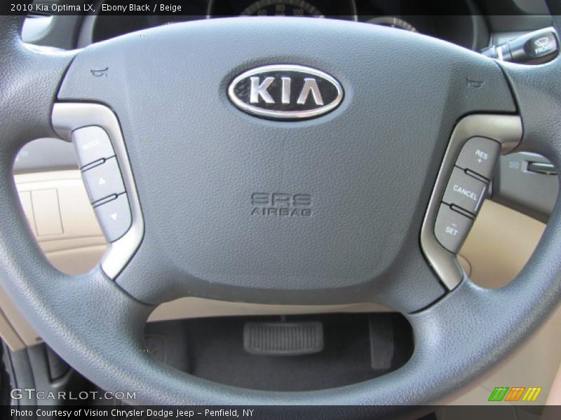 Ebony Black / Beige 2010 Kia Optima LX