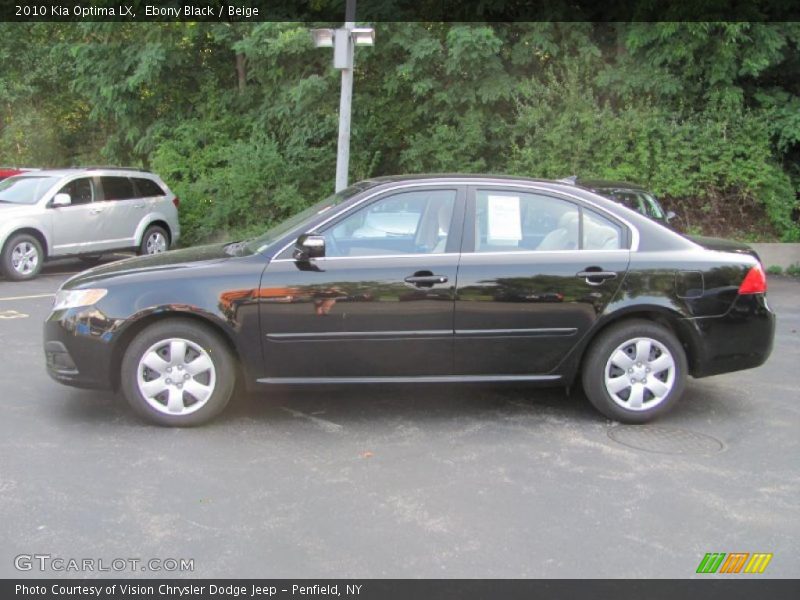 Ebony Black / Beige 2010 Kia Optima LX