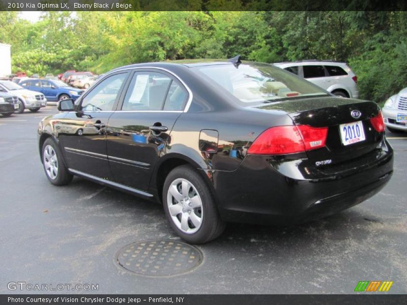 Ebony Black / Beige 2010 Kia Optima LX