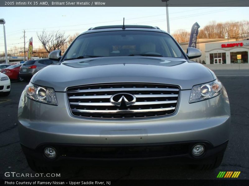 Brilliant Silver Metallic / Willow 2005 Infiniti FX 35 AWD